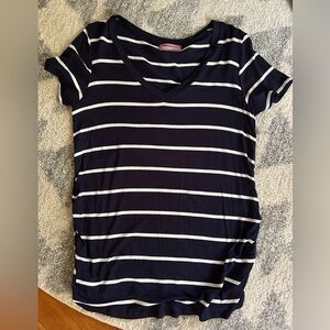 Blue and white striped maternity shirt. Never worn, super soft and stretchy!!